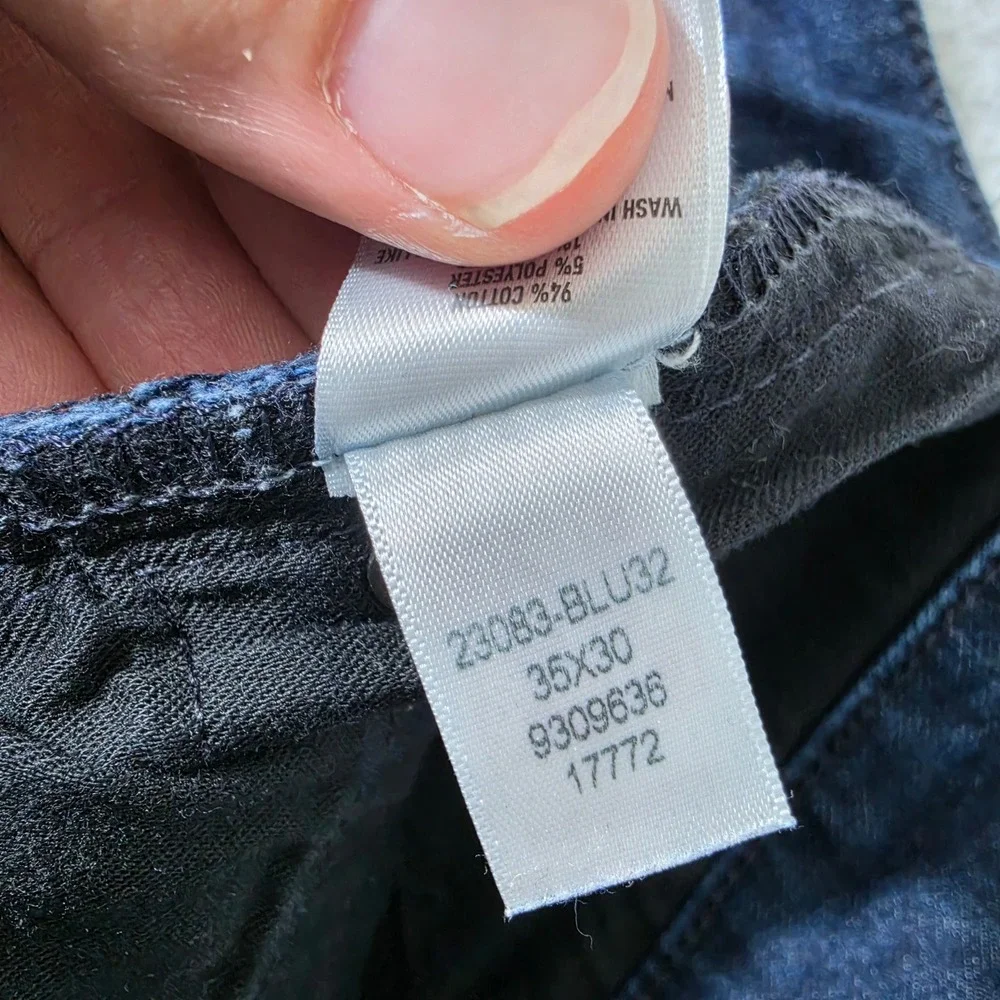 Bonobos Tailored Mens 35/30 Jeans Blue Cott Blend Stretch Dark Wash 23083-BLU32